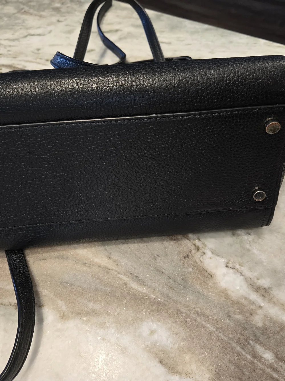 Kate Spade Black Leather Tote with Detachable Strap